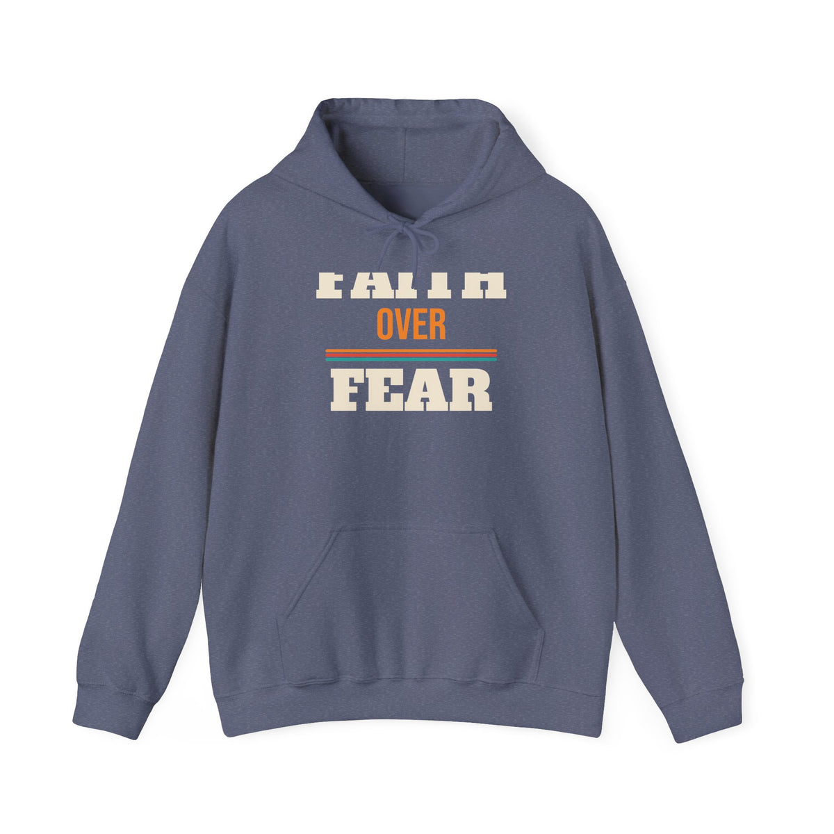 Christian Faith Over Fear Hoodie, Religious Gift for Women and Men, Church, Easter and Christmas Gift