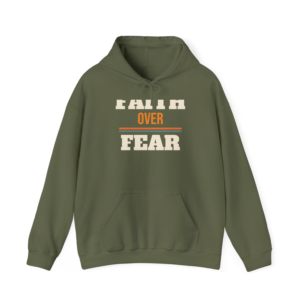 Christian Faith Over Fear Hoodie, Religious Gift for Women and Men, Church, Easter and Christmas Gift