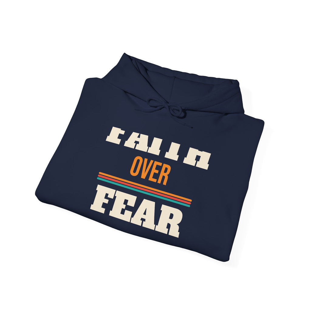 Christian Faith Over Fear Hoodie, Religious Gift for Women and Men, Church, Easter and Christmas Gift