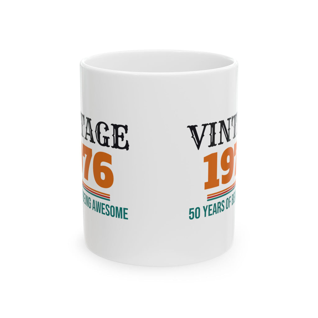 50th Birthday Vintage 1976 Coffee Mug, 50 Year Old Birthday Gift for Men and Women, 50th Birthday Party Gift