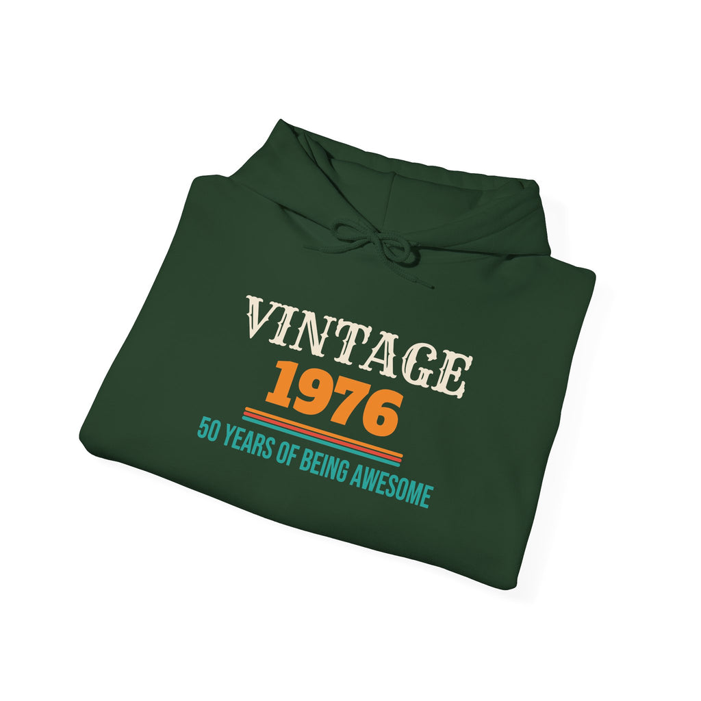 50th Birthday Vintage 1976 Hoodie, 50 Year Old Birthday Gift for Men and Women, 50th Birthday Party Gift