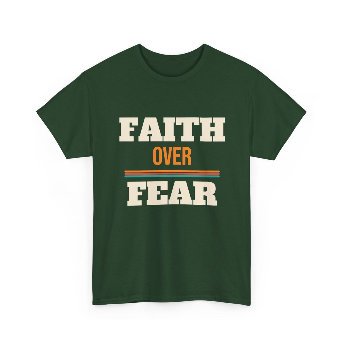 Christian Faith Over Fear T-Shirt, Religious Gift for Women and Men, Church, Easter and Christmas Gift