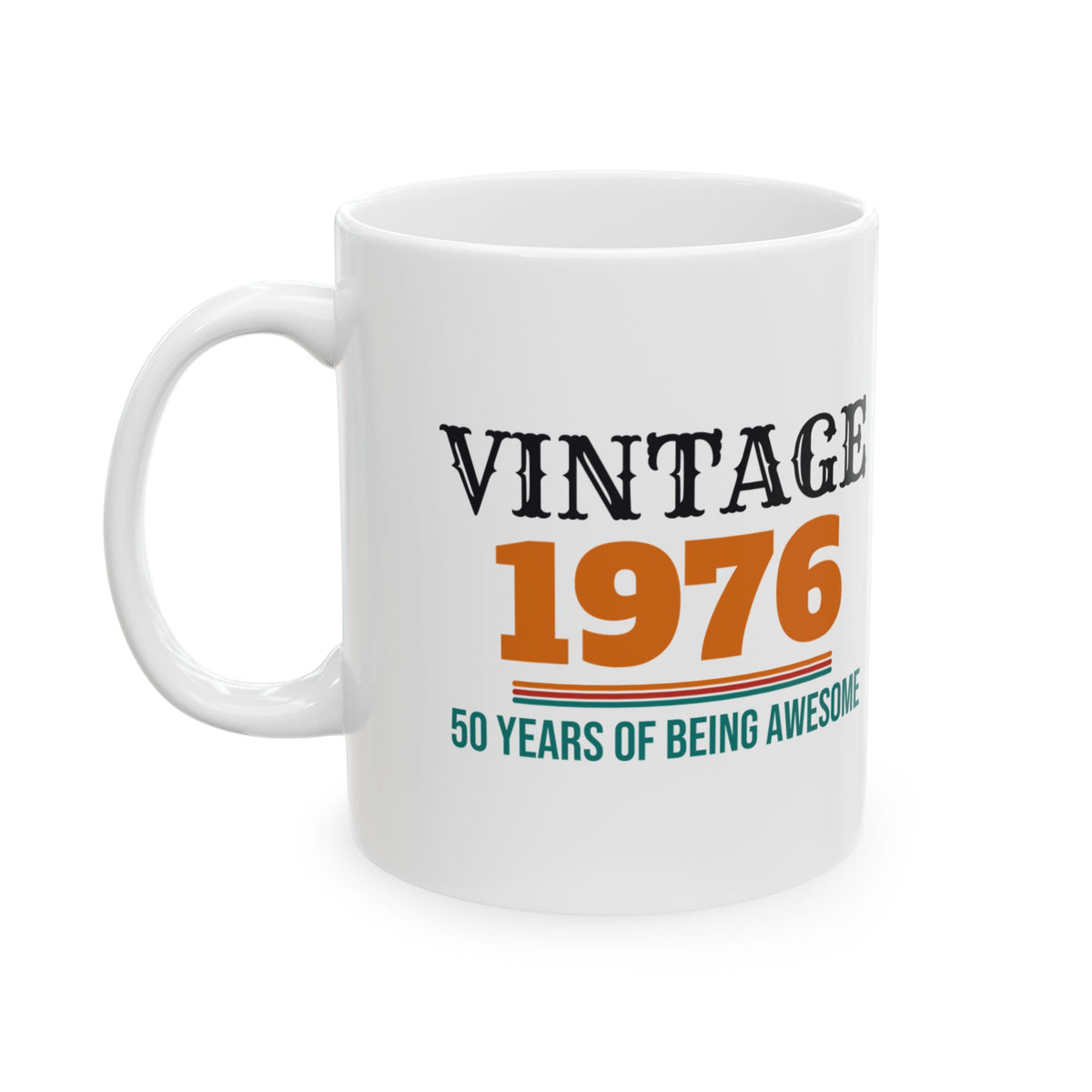 50th Birthday Vintage 1976 Coffee Mug, 50 Year Old Birthday Gift for Men and Women, 50th Birthday Party Gift
