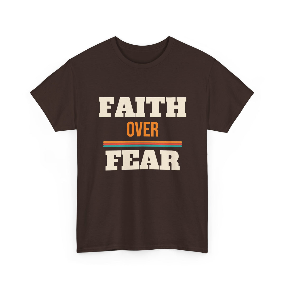 Christian Faith Over Fear T-Shirt, Religious Gift for Women and Men, Church, Easter and Christmas Gift