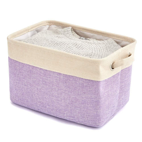 Collapsible Cotton Linen Storage Box for Home Organization