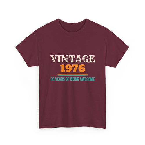 50th Birthday Vintage 1976 T-Shirt, 50 Year Old Birthday Gift for Men and Women, 50th Birthday Party Gift