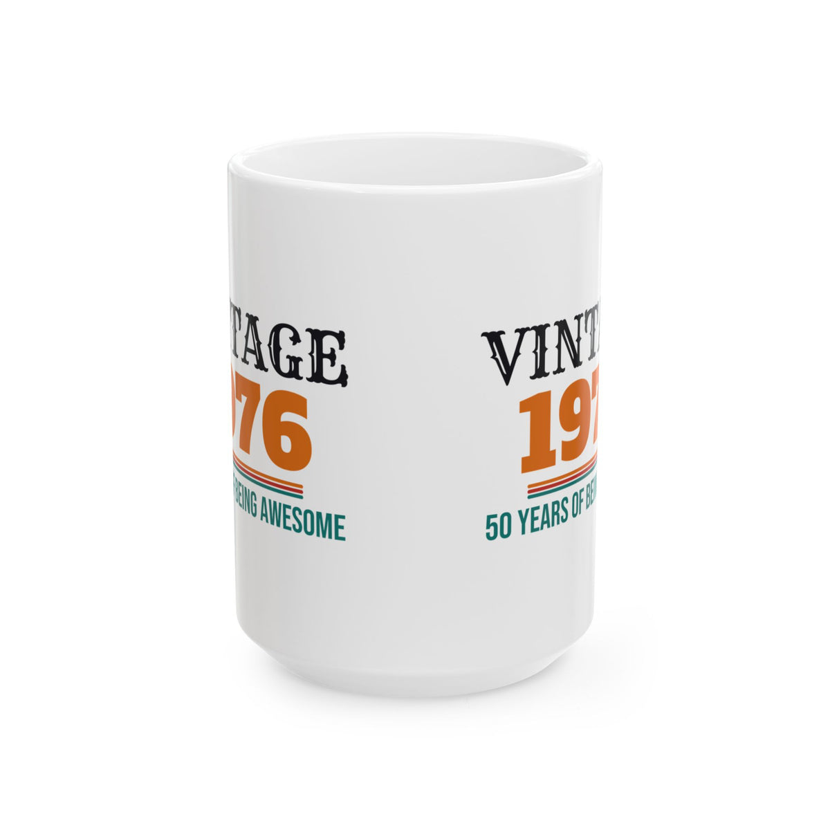 50th Birthday Vintage 1976 Coffee Mug, 50 Year Old Birthday Gift for Men and Women, 50th Birthday Party Gift