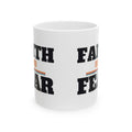 Christian Faith Over Fear Coffee Mug, Religious Gift for Women and Men, Church, Easter and Christmas Gift
