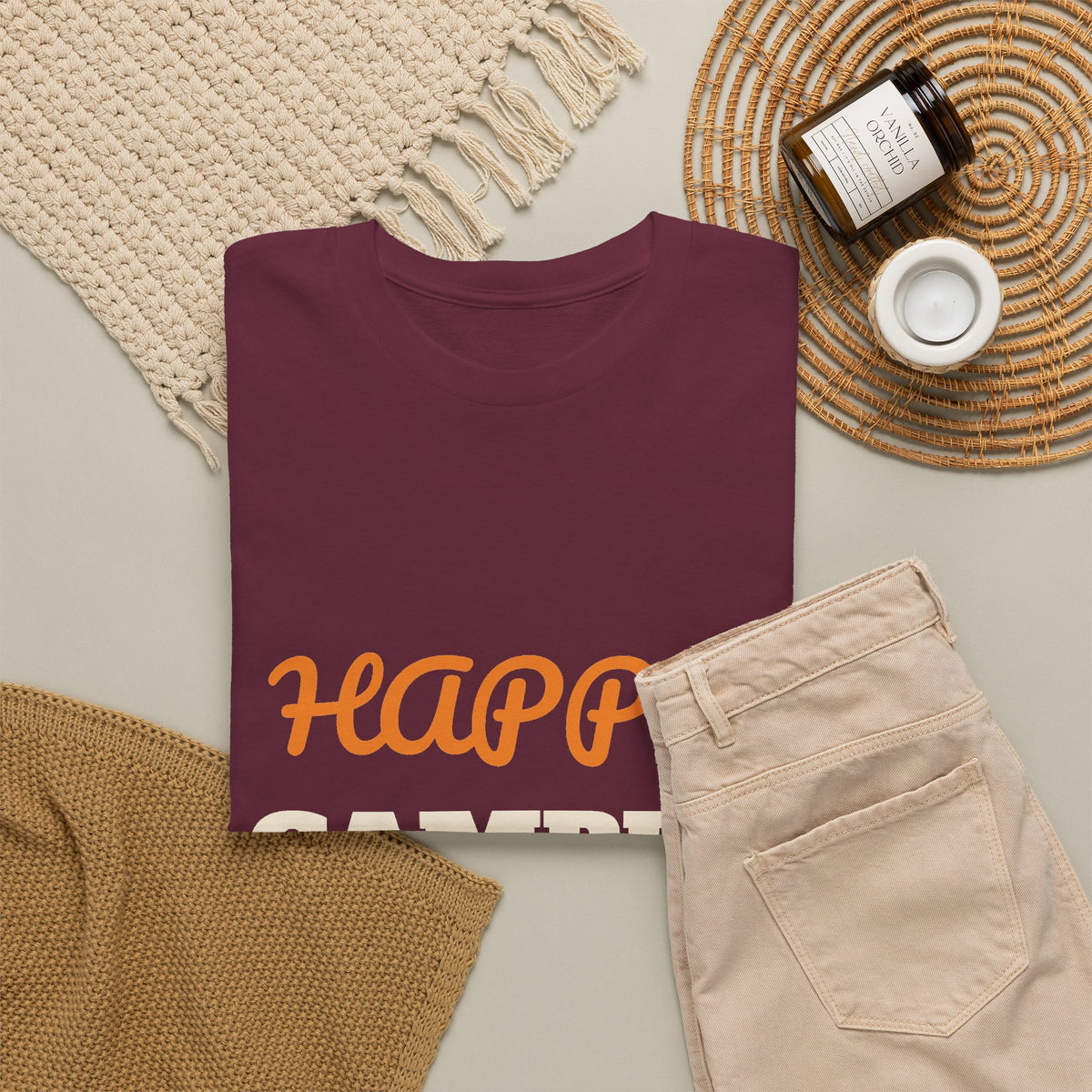 Happy Camper T-Shirt, Camping Gift for Women and Men, Camping Trips, Birthday and Christmas Gift