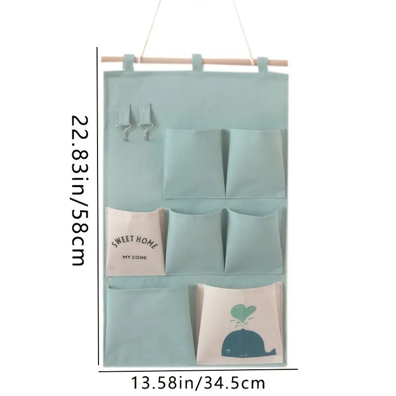 Cotton and Linen Hanging Storage Bag for Home Organization view 4