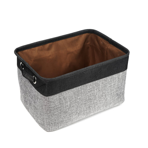 Collapsible Cotton Linen Storage Box for Home Organization view 2
