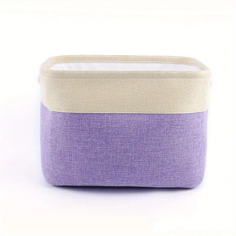 Collapsible Cotton Linen Storage Box for Home Organization view 6