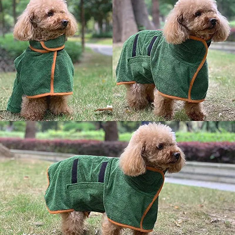 Fast-Drying Pet Bathrobe Towel