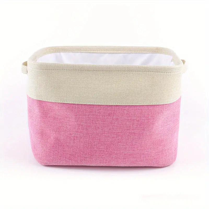 Collapsible Cotton Linen Storage Box for Home Organization view 9