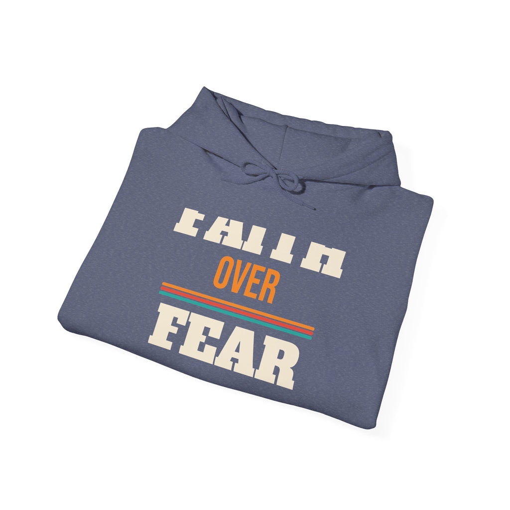 Christian Faith Over Fear Hoodie, Religious Gift for Women and Men, Church, Easter and Christmas Gift