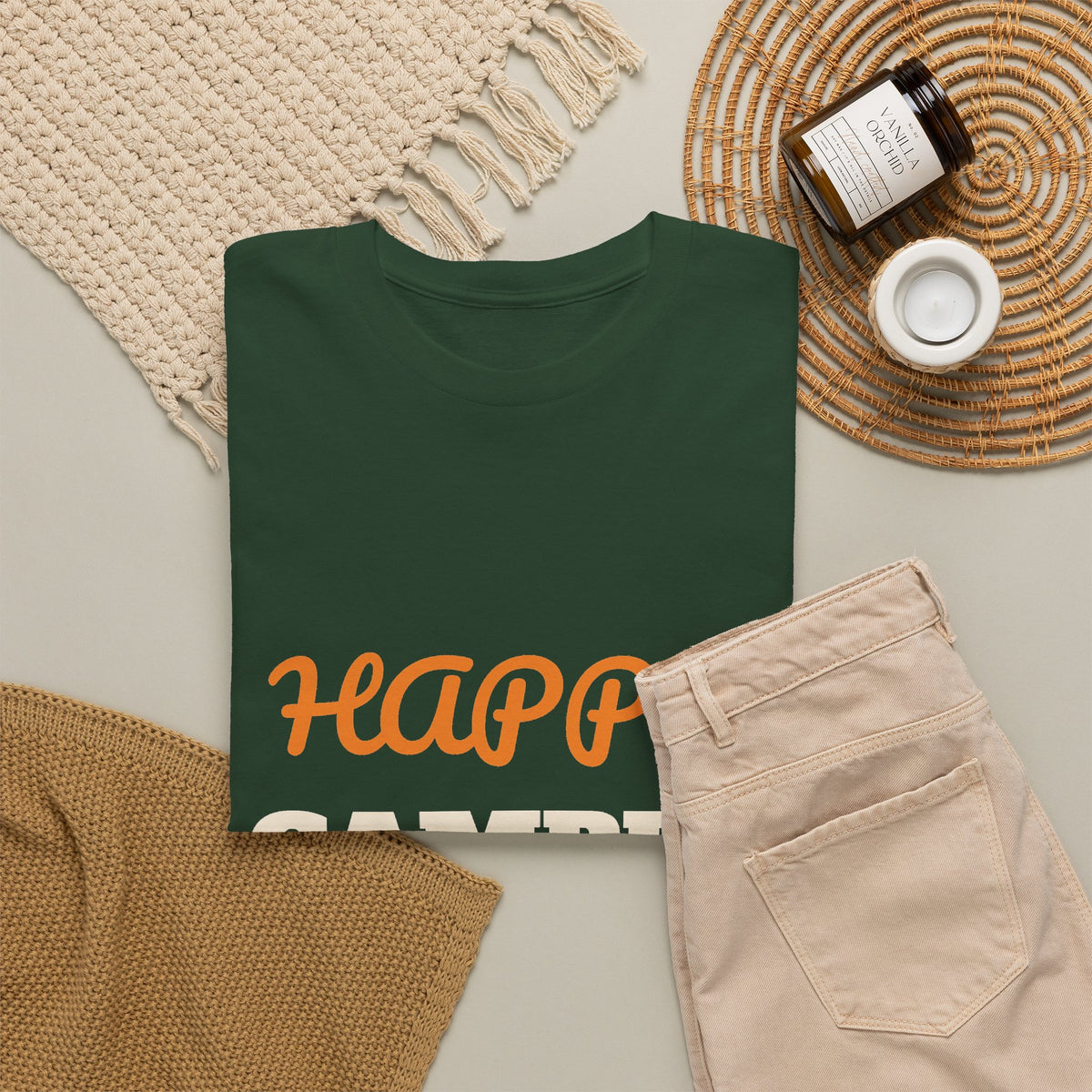 Happy Camper T-Shirt, Camping Gift for Women and Men, Camping Trips, Birthday and Christmas Gift