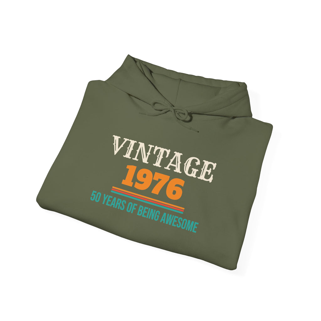 50th Birthday Vintage 1976 Hoodie, 50 Year Old Birthday Gift for Men and Women, 50th Birthday Party Gift
