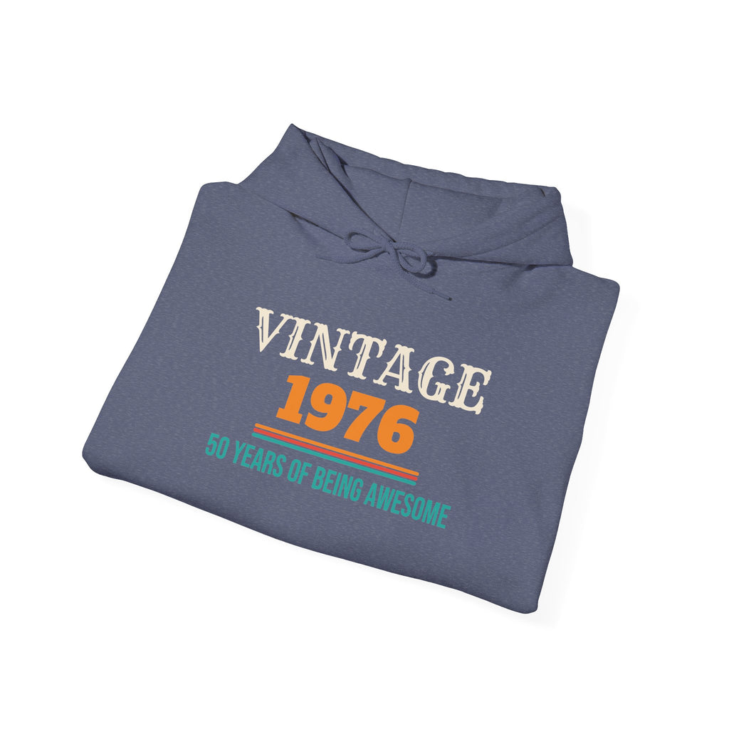 50th Birthday Vintage 1976 Hoodie, 50 Year Old Birthday Gift for Men and Women, 50th Birthday Party Gift
