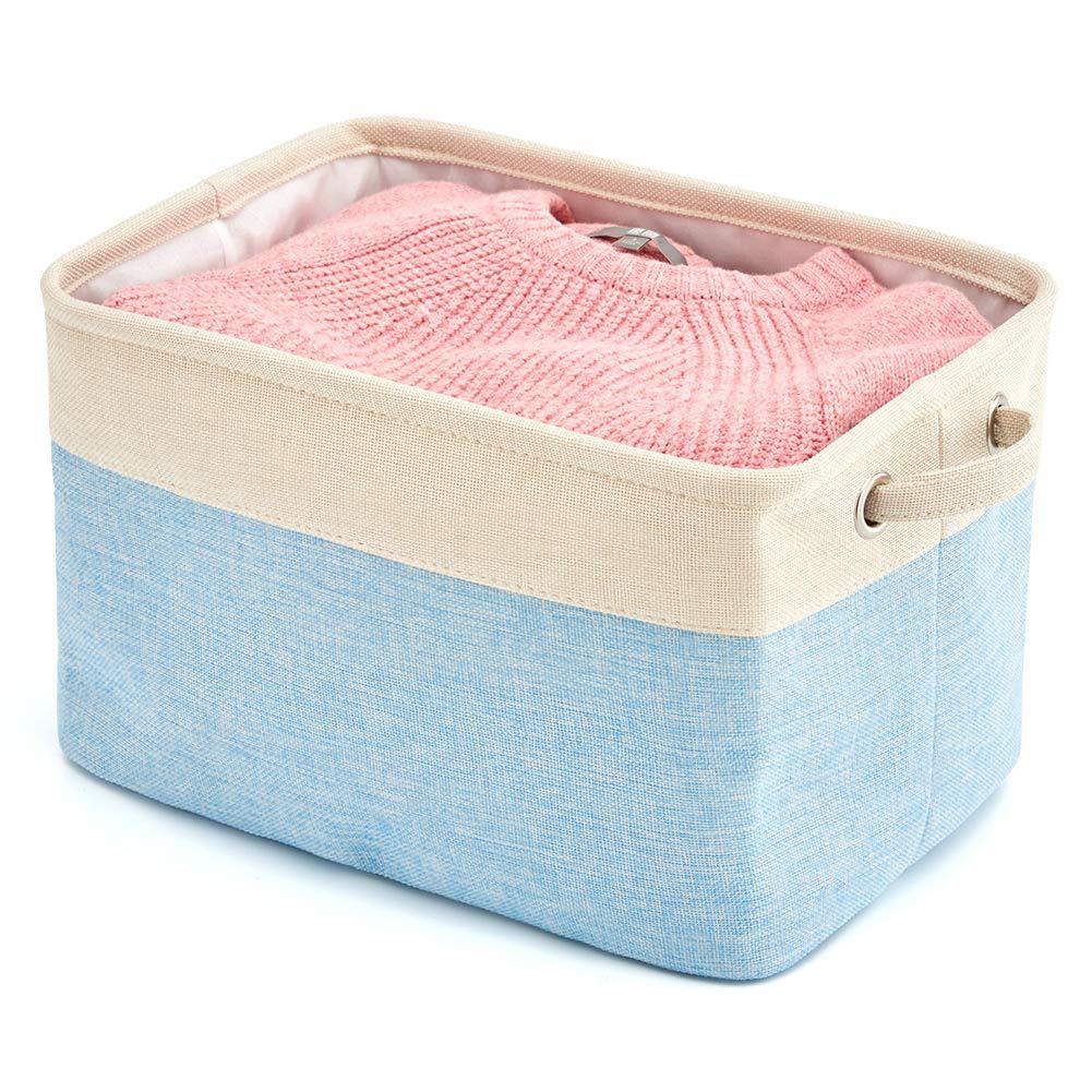 Collapsible Cotton Linen Storage Box for Home Organization view 10