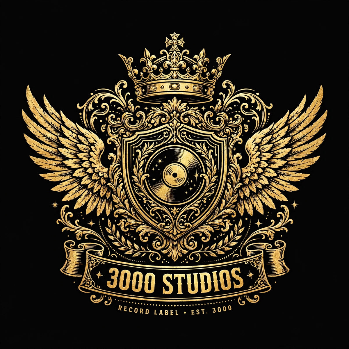 3000 Studios Gold Crest Tee
