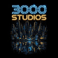 3000 Studios Neon Noir Hoodie